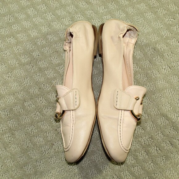 AGL Sheryl Women's 9 / 39.5 Pale Pink Soft Leather Round Toe Moccasin Flats - Picture 3 of 6